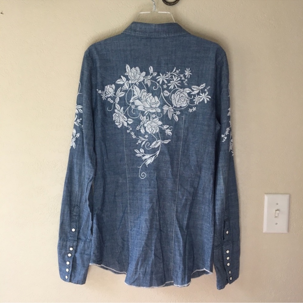SM STETSON SNAP WESTERN WEAR EMBROIDERED SHIRT NWOT